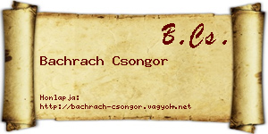 Bachrach Csongor névjegykártya