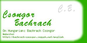 csongor bachrach business card